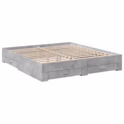 Giroletto Cassetti Grigio Cemento 200x200 cm Legno Multistratocod mxl 115932 - Vista aggiuntiva 3