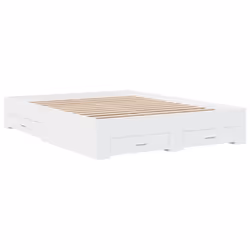 vidaXL Giroletto con Cassetti Bianco 140x200 cm in Legno Multistrato - Vista aggiuntiva 3