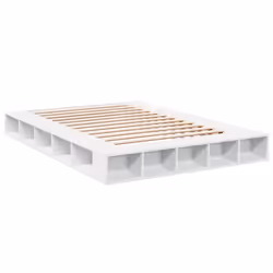 vidaXL Giroletto Bianco 140x200 cm in Legno Multistrato - Vista aggiuntiva 3
