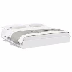 vidaXL Giroletto con Cassetti Bianco 200x200 cm in Legno Multistrato - Vista aggiuntiva 2