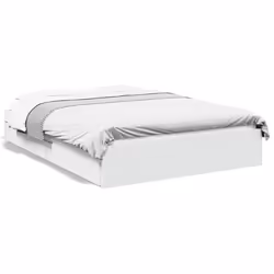 vidaXL Giroletto con Cassetti Bianco 140x200 cm in Legno Truciolato - Vista aggiuntiva 2