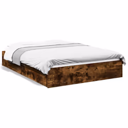 vidaXL Giroletto con Cassetti Rovere Fumo 120x200 cm Legno Multistrato - Vista aggiuntiva 2