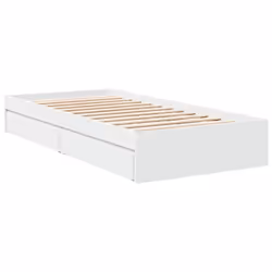 vidaXL Giroletto con Cassetti Bianco 100x200 cm in Legno Multistrato - Vista aggiuntiva 3