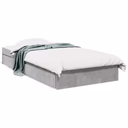 vidaXL Giroletto Cassetti Grigio Cemento 100x200 cm Legno Multistrato - Vista aggiuntiva 2