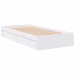 vidaXL Giroletto con Cassetti Bianco 90x200 cm in Legno Multistrato - Vista aggiuntiva 3