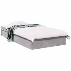 vidaXL Giroletto Cassetti Grigio Cemento 90x190 cm Legno Multistrato - Vista aggiuntiva 2