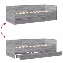 VidaXL 3280816 divano Divano letto Grigio, Quercia - Vista aggiuntiva 8