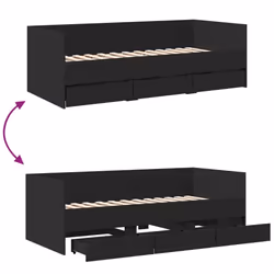 VidaXL 3280833 divano Divano letto Nero - Vista aggiuntiva 7