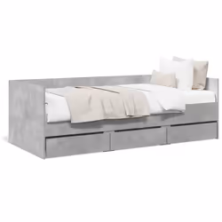 VidaXL 3280835, Divano letto, Grigio, Legno, 1930 mm, 780 mm, 650 mm