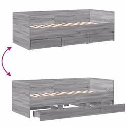 VidaXL 3280837 divano Divano letto Grigio, Quercia - Vista aggiuntiva 8