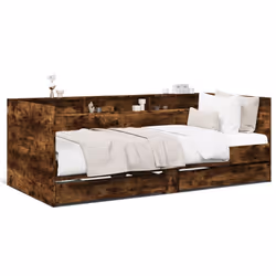 VidaXL 3280857, Divano letto, Quercia, Legno, 1930 mm, 1015 mm, 730 mm