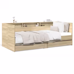 Divano Letto con Cassetti Rovere Sonoma 75x190 cm Multistratocod mxl 91067 - Vista aggiuntiva 2