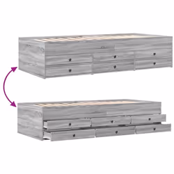 VidaXL 3280872 divano Divano letto Grigio, Quercia - Vista aggiuntiva 8