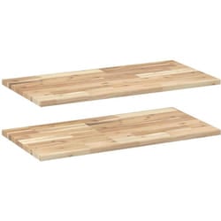 Mensole da Parete 2 pz 80x40x2 cm Legno Acacia Non Trattato Vidaxl