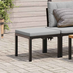 Panche Giardino con Cuscini 2pz Nere Acciaio Verniciato Polvere Vidaxl