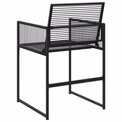 VidaXL 4008578 sedia da esterno Terrazzo Rattan sintetico, Acciaio Nero - Vista aggiuntiva 7