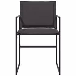 VidaXL 4008584 sedia da esterno Terrazzo Seduta imbottita Acciaio, Tessile Grigio - Vista aggiuntiva 4