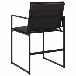 VidaXL 4008584 sedia da esterno Terrazzo Seduta imbottita Acciaio, Tessile Grigio - Vista aggiuntiva 7