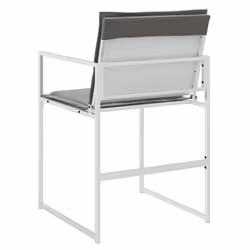 VidaXL 4008587 sedia da esterno Terrazzo Seduta imbottita Acciaio, Tessile Grigio - Vista aggiuntiva 7