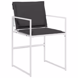 VidaXL 4008590 sedia da esterno Terrazzo Seduta imbottita Acciaio, Tessile Antracite - Vista aggiuntiva 5