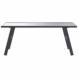 vidaXL Tavolino da Giardino Nero 90x45x35cm Acciaio Verniciato Polvere - Vista aggiuntiva 3