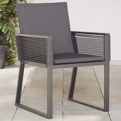 VidaXL 4008115 sedia da esterno Terrazzo Seduta imbottita Rattan sintetico, Acciaio Antracite - Vista aggiuntiva 2