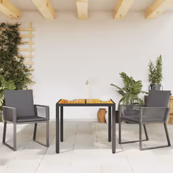 VidaXL 4008115 sedia da esterno Terrazzo Seduta imbottita Rattan sintetico, Acciaio Antracite - Vista aggiuntiva 3