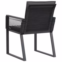 VidaXL 4008115 sedia da esterno Terrazzo Seduta imbottita Rattan sintetico, Acciaio Antracite - Vista aggiuntiva 7