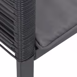 VidaXL 4008115 sedia da esterno Terrazzo Seduta imbottita Rattan sintetico, Acciaio Antracite - Vista aggiuntiva 8