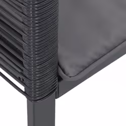 VidaXL 4008116 sedia da esterno Terrazzo Seduta imbottita Rattan sintetico, Acciaio Antracite - Vista aggiuntiva 8