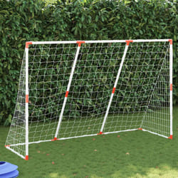 Vidaxl - Porte Calcio Bambini con Palloni 2 in 1 Bianche 184x64x124 cm