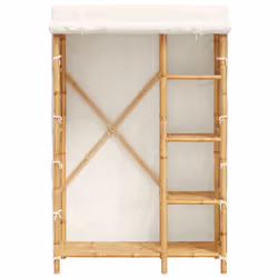 vidaXL Armadio 110x45x170 cm in Bambù - Vista aggiuntiva 3