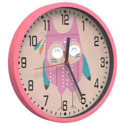 vidaXL Orologio da Parete Rosa Ø25,5 cm Polistirene e Vetro - Vista aggiuntiva 3