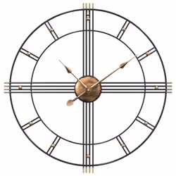 vidaXL Orologio da Parete Nero Ø60 cm in Ferro - Vista aggiuntiva 2