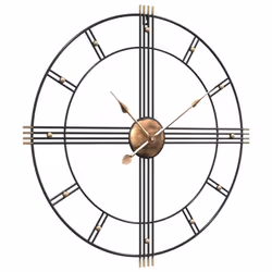 vidaXL Orologio da Parete Nero Ø60 cm in Ferro - Vista aggiuntiva 3