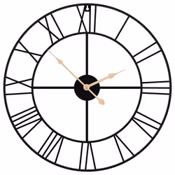 vidaXL Orologio da Parete Nero Ø50 cm in Ferro - Vista aggiuntiva 2