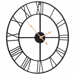 vidaXL Orologio da Parete Nero Ø50 cm in Ferro - Vista aggiuntiva 3