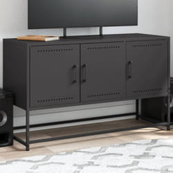 Vidaxl - Mobile tv Nero 100,5x39x60,5 cm in Acciaio 827857