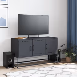 vidaXL Mobile TV Antracite 100,5x39x60,5 cm in Acciaio - Vista aggiuntiva 3