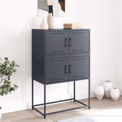 vidaXL Credenza Antracite 68,5x38,5x107 cm in Acciaio - Vista aggiuntiva 3