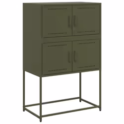 vidaXL Credenza Verde Oliva 68,5x38,5x107 cm in Acciaio - Vista aggiuntiva 2