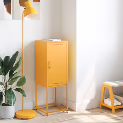 vidaXL Credenza Giallo Senape 36x39x107 cm in Acciaio - Vista aggiuntiva 3