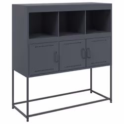 vidaXL Credenza Antracite 100,5x39x107 cm in Acciaio - Vista aggiuntiva 2