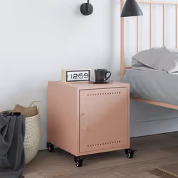 vidaXL Comodino Rosa 36x38,5x43,5 cm in Acciaio - Vista aggiuntiva 3