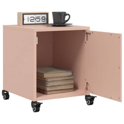 vidaXL Comodini 2 pz Rosa 36x39x43,5 cm in Acciaio
