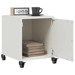 vidaXL Comodini 2 pz Bianchi 36x39x43,5 cm in Acciaio
