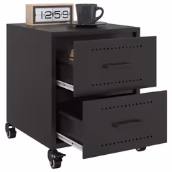 VidaXL 846627 comodino Nero - Vista aggiuntiva 4