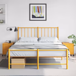 vidaXL Comodini 2 pz Giallo Senape 36x39x43,5 cm in Acciaio - Vista aggiuntiva 3