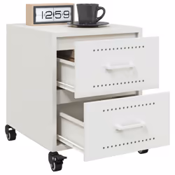 VidaXL 846636 comodino Bianco - Vista aggiuntiva 4