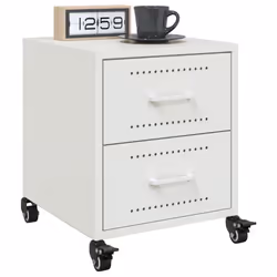 VidaXL 846636 comodino Bianco - Vista aggiuntiva 5
